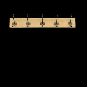 Rustic Wooden Wall-Mounted Coat Rack Entryway Hanging 5 hooks